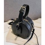 ブラック | 春新作 クロコ調ラウンドバッグ バッグ | ShopNikoNiko