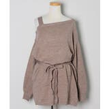 ベージュ | 冬新作 ワンショルドッキングチュニック トップス | ShopNikoNiko