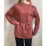 テラコッタ | 冬新作 ワンショルドッキングチュニック トップス | ShopNikoNiko