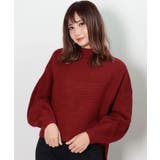 ボルドー | 秋新作 横編ニットセーター トップス | ShopNikoNiko