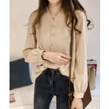 アイボリー | 春新作 ノーカラーシャツ ma | ShopNikoNiko