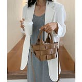 ブラウン | 夏新作 ブロックレザー2wayバッグ ハンドバッグ | ShopNikoNiko