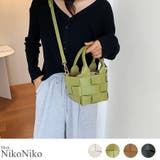 夏新作 ブロックレザー2wayバッグ ハンドバッグ | ShopNikoNiko | 詳細画像1