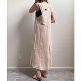 ベージュ | 秋新作 バッククロスワンピース シンプル | ShopNikoNiko
