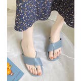 ブルー | 冬新作 ストラップフラットサンダル シンプル | ShopNikoNiko