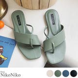 冬新作 ストラップフラットサンダル シンプル | ShopNikoNiko | 詳細画像1