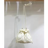ホワイト | 冬新作 キルティング 巾着ショルダーバッグ | ShopNikoNiko