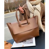 ブラウン | 冬新作 フェイクレザー トートバッグ | ShopNikoNiko