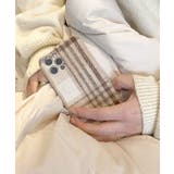 ベージュ | 春新作 タータンチェック スマホケース | ShopNikoNiko