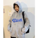 グレー | 春新作 裏起毛 ロゴパーカー | ShopNikoNiko