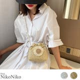 夏新作 フラワージュートミニバッグ バッグ | ShopNikoNiko | 詳細画像1 