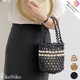 秋新作 ウッドビーズハンドバッグ バッグ | ShopNikoNiko | 詳細画像1