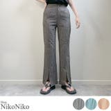 春新作 チェック柄 フレアパンツ | ShopNikoNiko | 詳細画像1