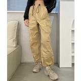 ベージュ | カーゴパンツ 韓国 レディース | ShopNikoNiko