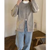 グレー | 冬新作 2way 裏毛スウェットカーディガン | ShopNikoNiko