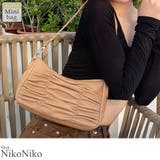 春新作 ギャザー ホーボーバッグショルダーバッグ | ShopNikoNiko | 詳細画像1