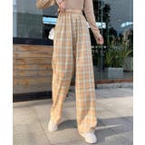イエロー | 冬新作 ギンガムチェック ワイドパンツ | ShopNikoNiko
