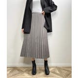 ダークグレー | 夏新作 フェイクスエード ロングプリーツスカート | ShopNikoNiko