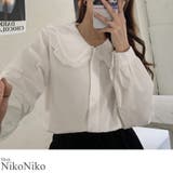春新作 フリル襟 ビックカラー | ShopNikoNiko | 詳細画像1