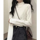 ホワイト | 春新作 シンプル モックネック | ShopNikoNiko