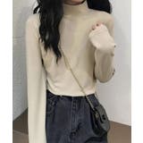 ベージュ | 春新作 シンプル モックネック | ShopNikoNiko