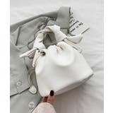 ホワイト | 春新作 ワンハンドル 巾着バッグ | ShopNikoNiko