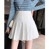 ホワイト | 春新作 インパン付き プリーツミニスカート | ShopNikoNiko