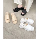 冬新作 バルキーヒール 厚底サンダル | ShopNikoNiko | 詳細画像14 