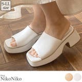冬新作 バルキーヒール 厚底サンダル | ShopNikoNiko | 詳細画像1 