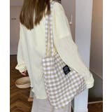 ベージュ | 春新作 ギンガムチェック ロゴ | ShopNikoNiko