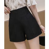 ブラック | 冬新作 ハイウエスト タックショートパンツ | ShopNikoNiko