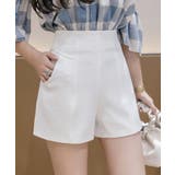 ホワイト | 冬新作 ハイウエスト タックショートパンツ | ShopNikoNiko