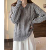 春新作 Vネック ケーブル編みニット | ShopNikoNiko | 詳細画像13
