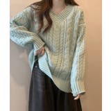 春新作 Vネック ケーブル編みニット | ShopNikoNiko | 詳細画像22