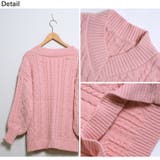 春新作 Vネック ケーブル編みニット | ShopNikoNiko | 詳細画像34