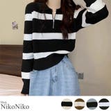 春新作 ハーフジップ ボーダー | ShopNikoNiko | 詳細画像1