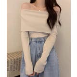 春新作 オフショルダー リブニットトップス | ShopNikoNiko | 詳細画像6