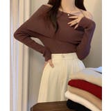 春新作 オフショルダー リブニットトップス | ShopNikoNiko | 詳細画像10