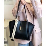 ブラック | 春新作 英字リボンテープ ポーチ付き | ShopNikoNiko
