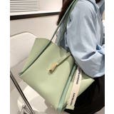 グリーン | 春新作 英字リボンテープ ポーチ付き | ShopNikoNiko
