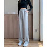 グレー | 冬新作 ハイウエスト ワイドスウェットパンツ | ShopNikoNiko