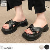 冬新作 クロスベルト 厚底サンダル | ShopNikoNiko | 詳細画像1 