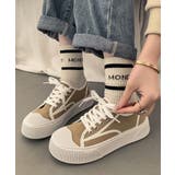 ベージュ | 春新作 厚底 キャンバス | ShopNikoNiko