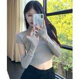 ベージュ | 冬新作 アームカバー付き クロップド丈トップス | ShopNikoNiko