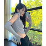 冬新作 アームカバー付き クロップド丈トップス | ShopNikoNiko | 詳細画像4 