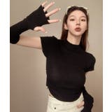 冬新作 アームカバー付き クロップド丈トップス | ShopNikoNiko | 詳細画像13 