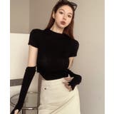 冬新作 アームカバー付き クロップド丈トップス | ShopNikoNiko | 詳細画像14 