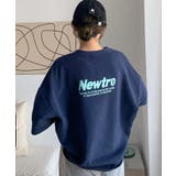 ブルー | 冬新作 Newtro バックプリント | ShopNikoNiko