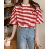 レッド | 冬新作 ハートロゴ クルーネック | ShopNikoNiko