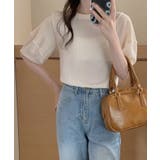 アイボリー | 冬新作 パフスリーブ ジャガード | ShopNikoNiko